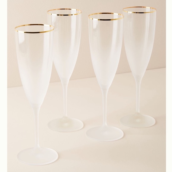 NEW**ANTHROPOLOGIE 4 set DOBRA FLUTES - Picture 1 of 5